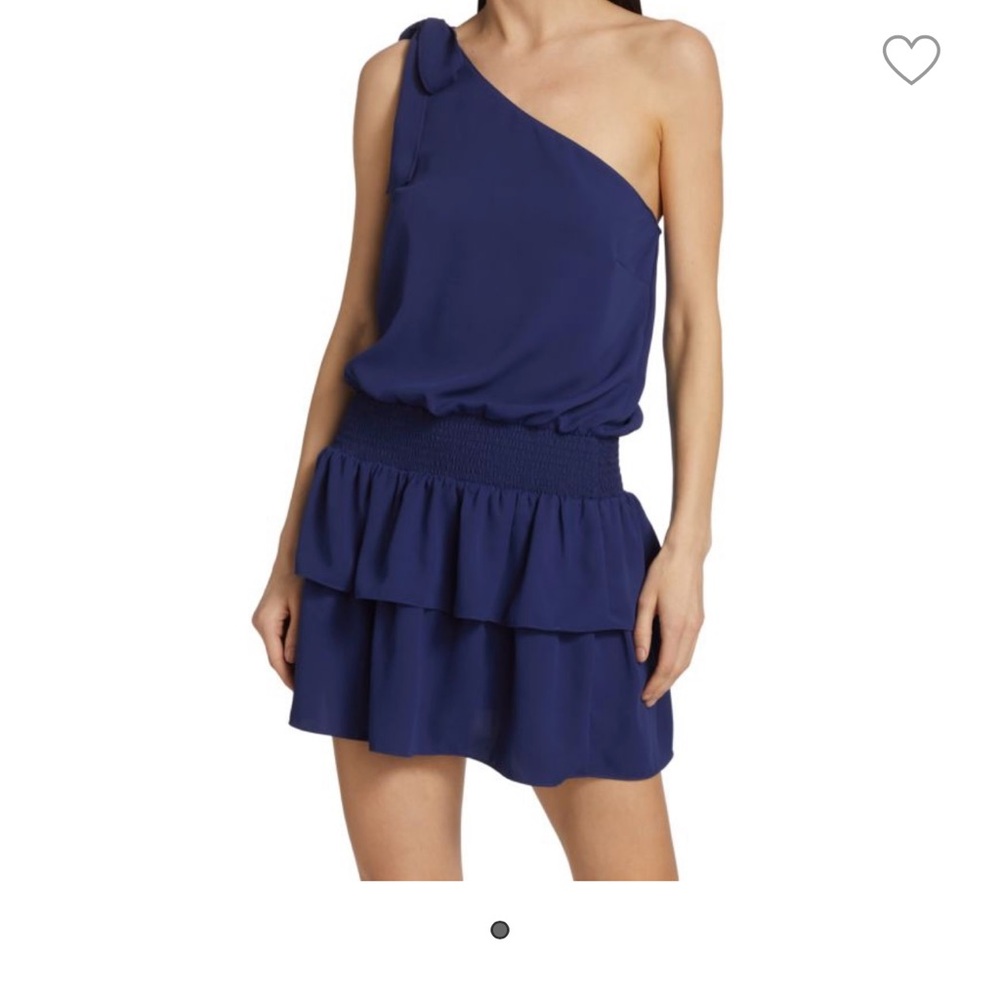 Amanda Uprichard McKinley on shoulder smock tiered dress